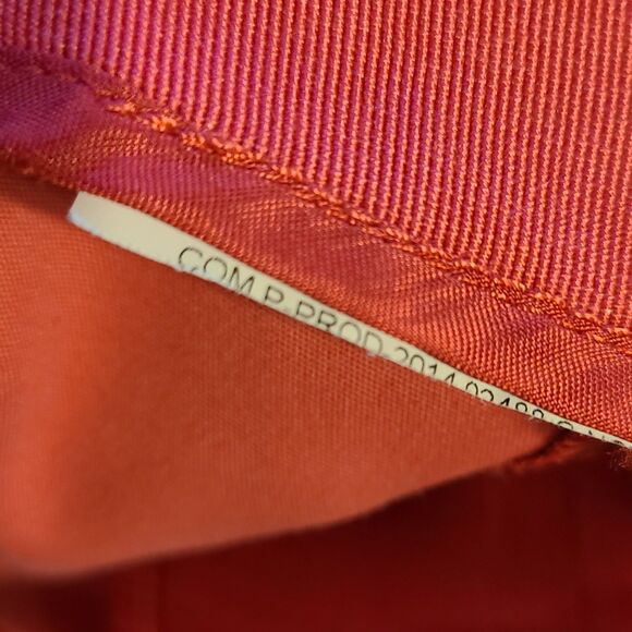 Armani Collezioni - Hibiscus Pink Mid-Rise Slim Fit Crop Dress Pants, Size 12 - Picture 7 of 8